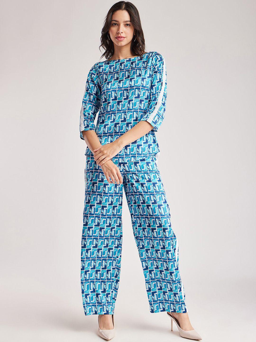 fablestreet printed top with trousers