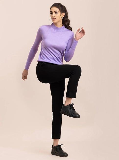 fablestreet purple regular fit pullover