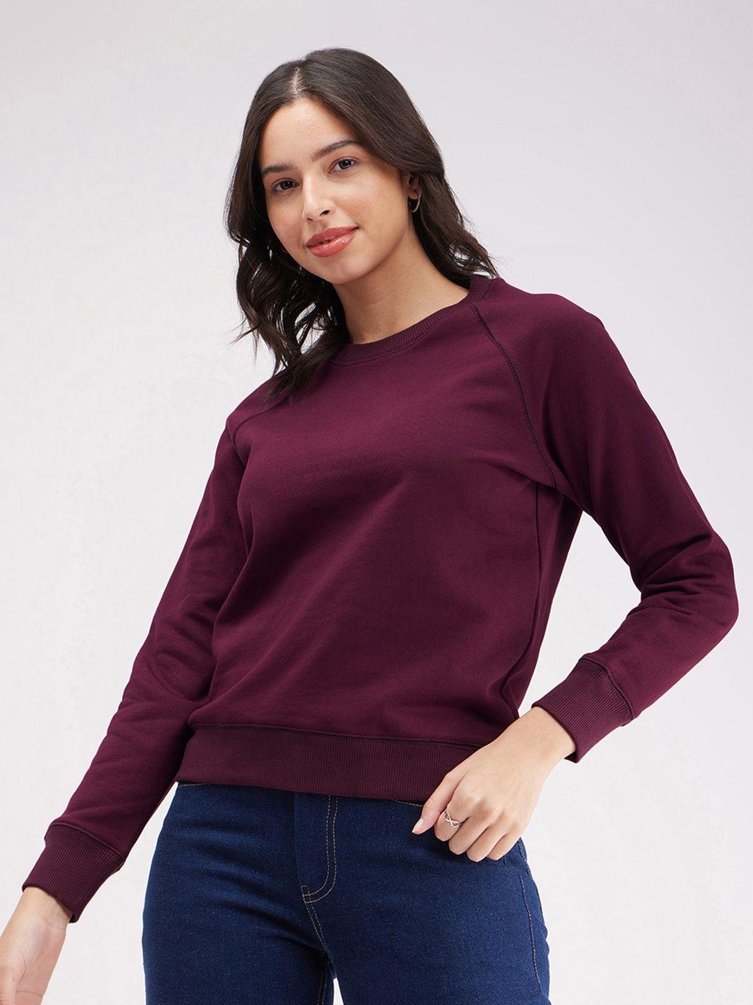 fablestreet raglan sleeves rapid-dry regular fit cotton terry pullover