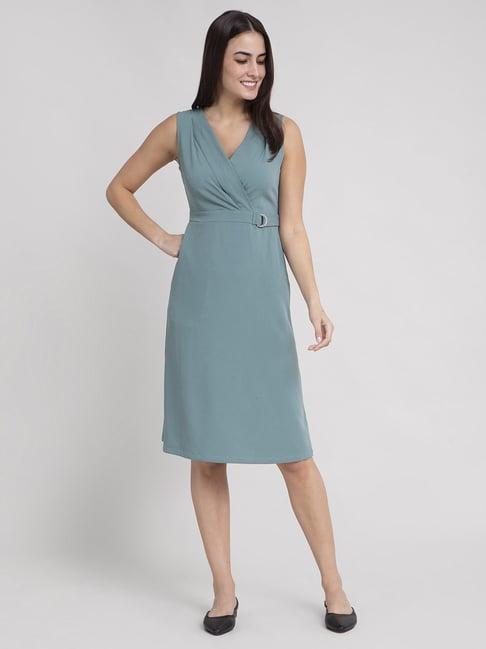 fablestreet sea green shift dress