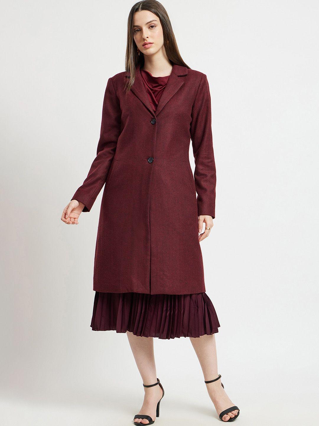 fablestreet single breasted longline woollen overcoat