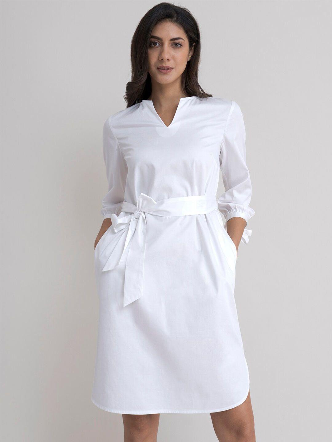 fablestreet white a-line dress