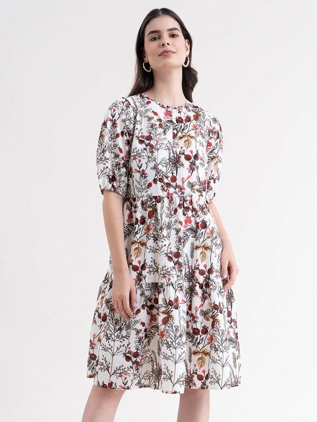 fablestreet white floral layered dress