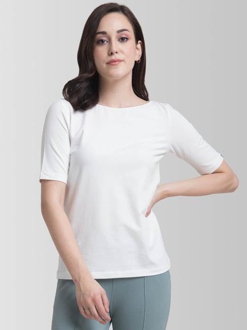 fablestreet white regular fit t-shirt