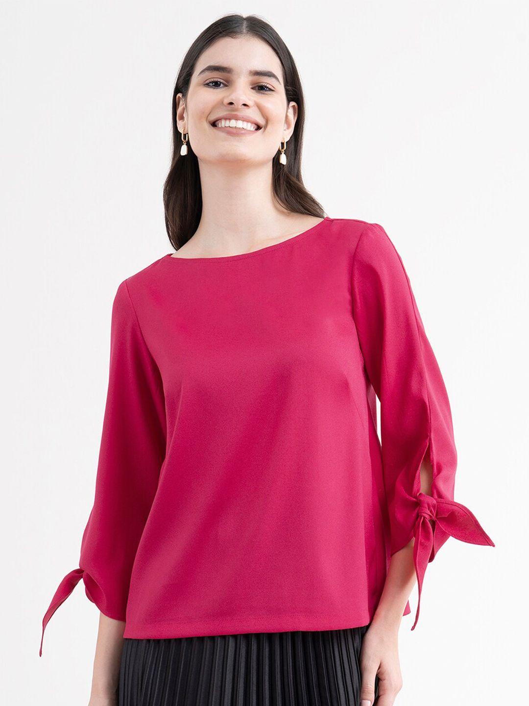 fablestreet women fuchsia top