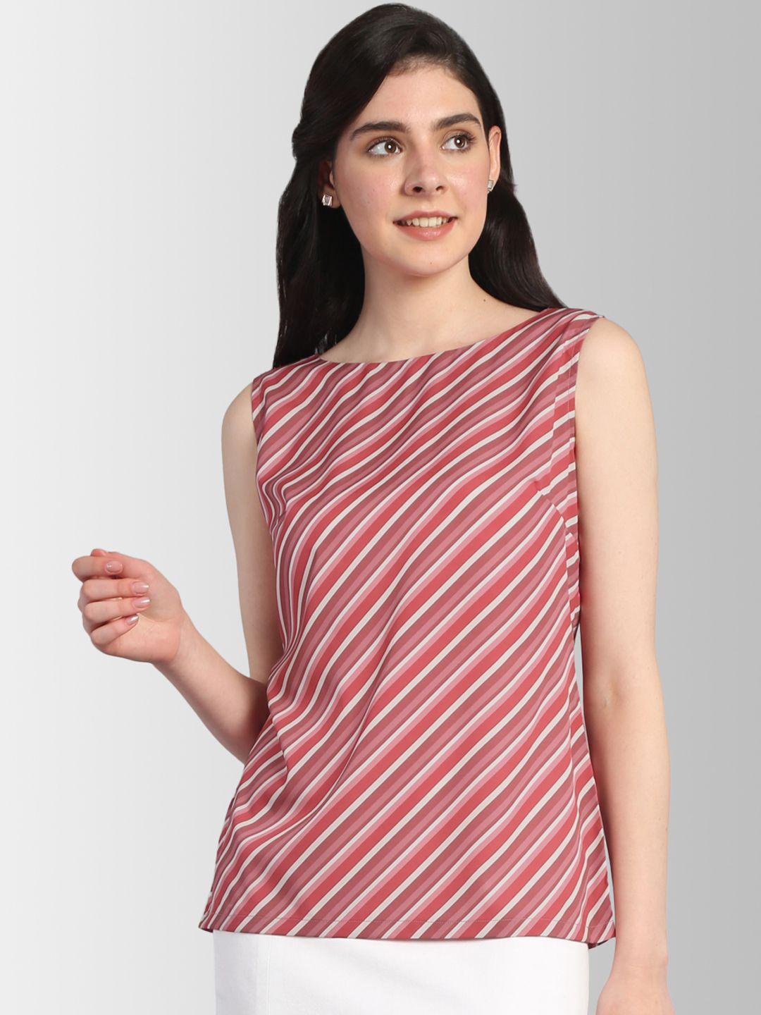 fablestreet women pink striped top