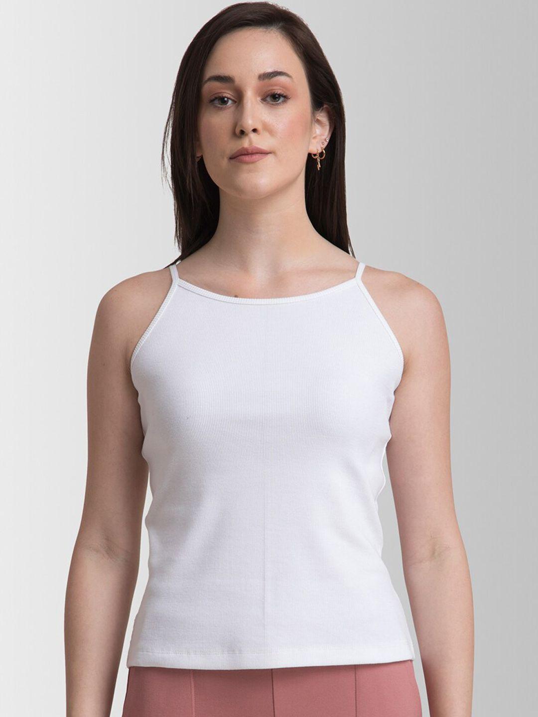 fablestreet women white solid livin camisole