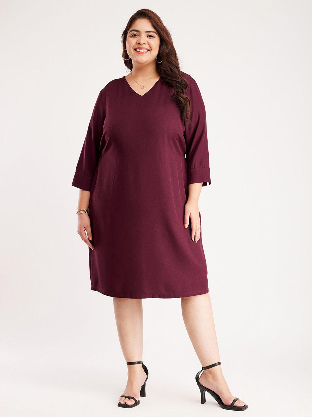 fablestreet x  v-neck a-line dress