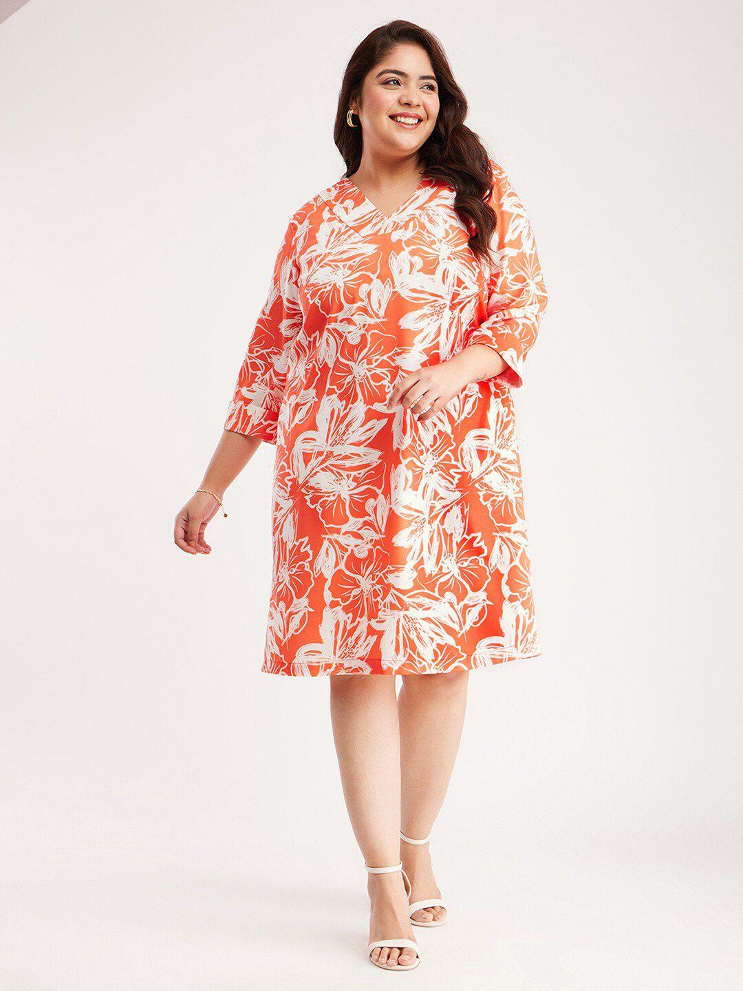 fablestreet x floral printed a-line dress