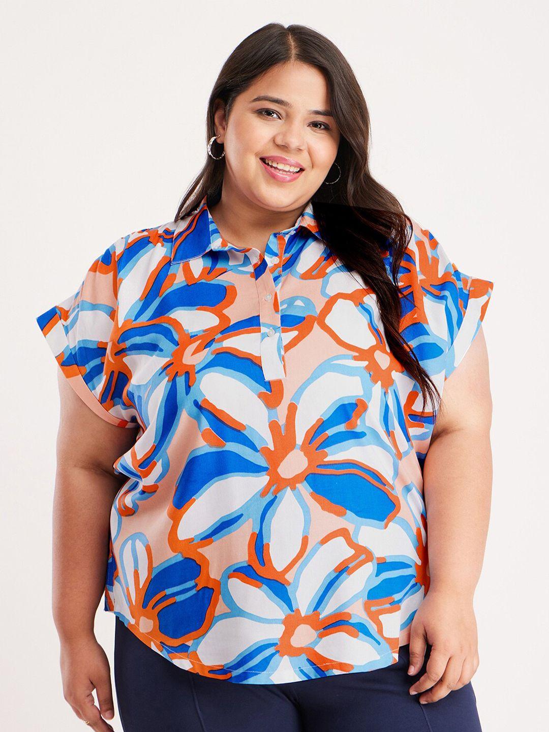 fablestreet x floral printed shirt style top