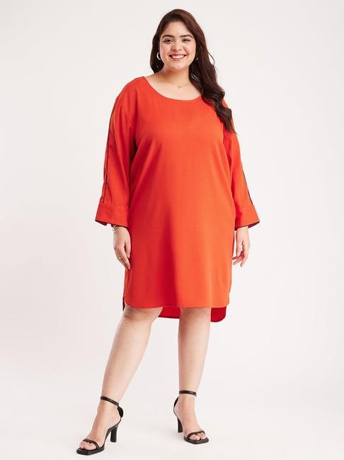 fablestreet x rust regular fit shift dress