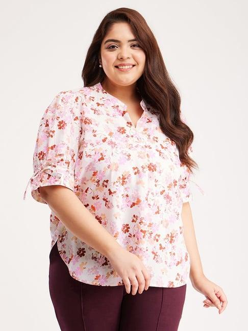 fablestreet x white floral print top