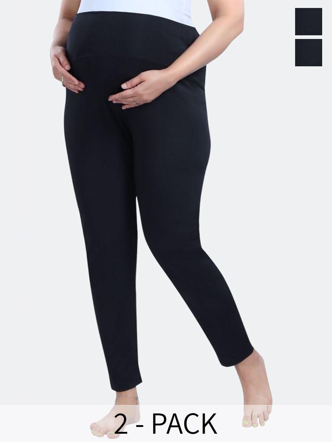 fabme pack of 2 maternity ankle length leggings