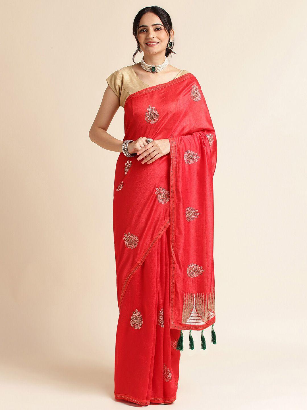 fabmora ethnic motifs embroidered saree
