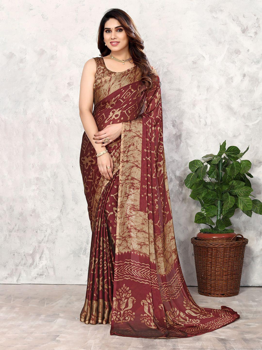 fabmora batik printed saree