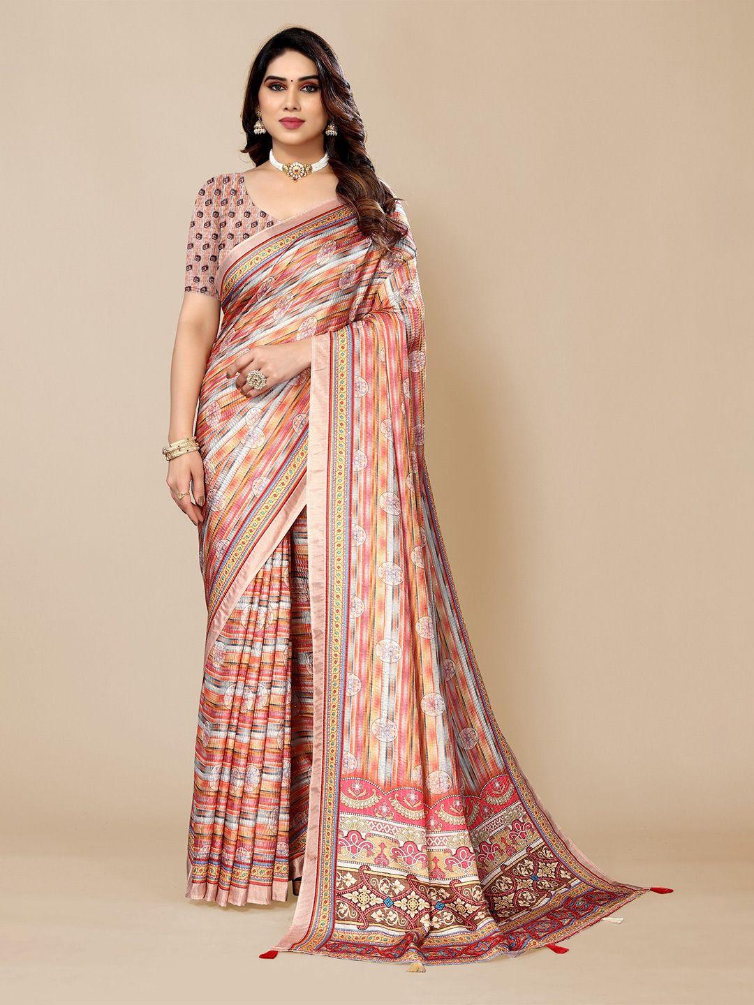 fabmora ethnic motifs printed saree