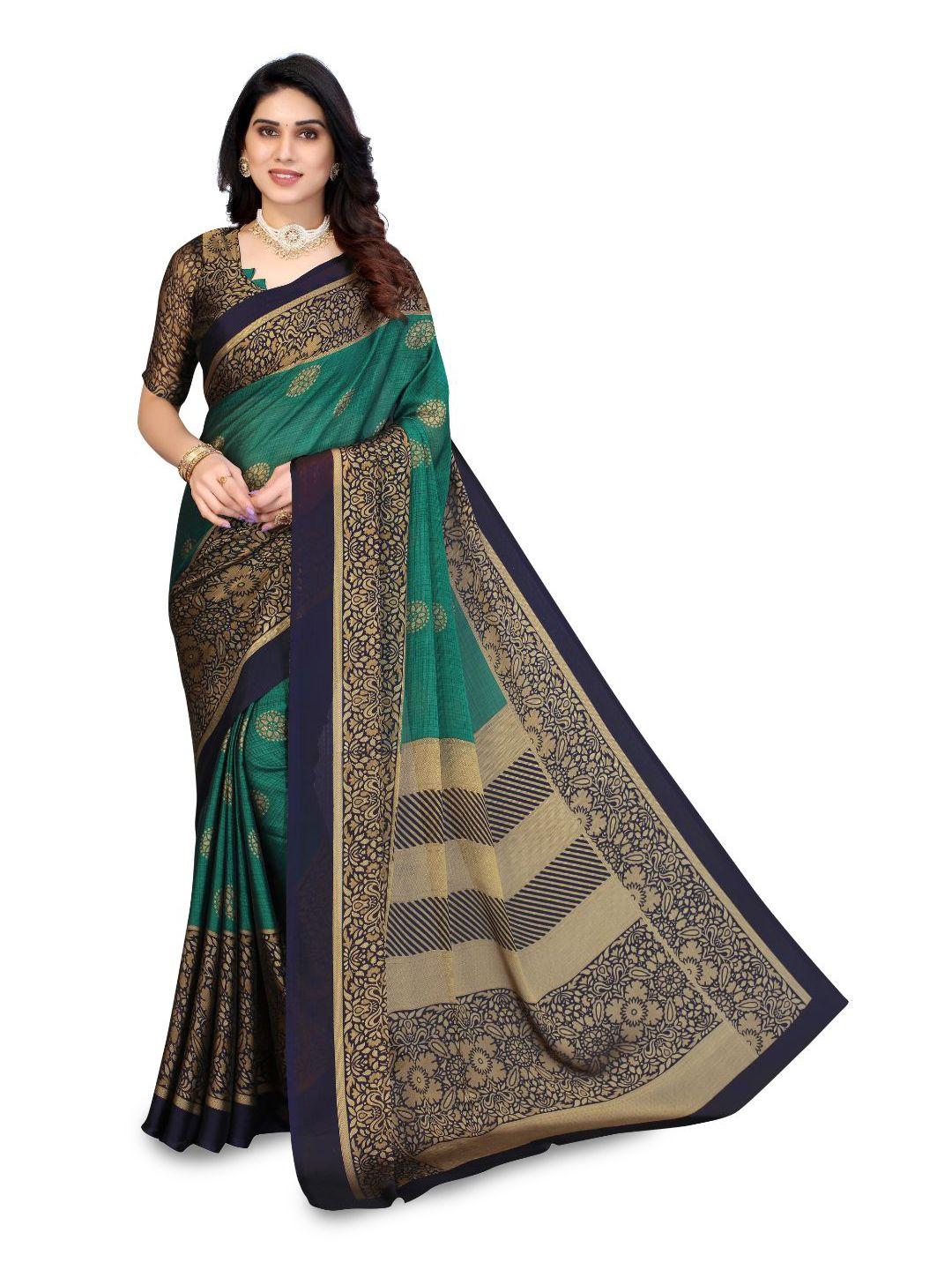 fabmora mustard ethnic motifs poly chiffon saree