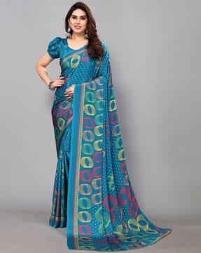 fabmora womens saree with blouse piece saree