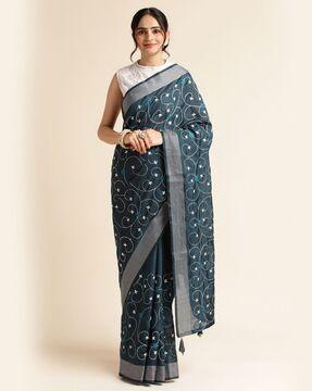 fabmora womens saree with blouse piece saree