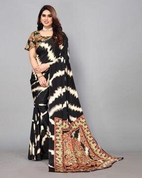 fabmora womens saree with blouse piece saree