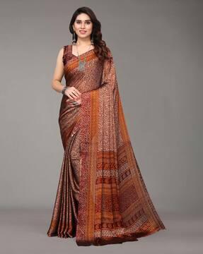 fabmora womens saree with blouse piece saree