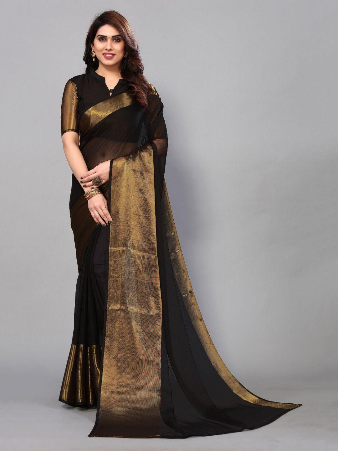 fabmora zari poly chiffon saree