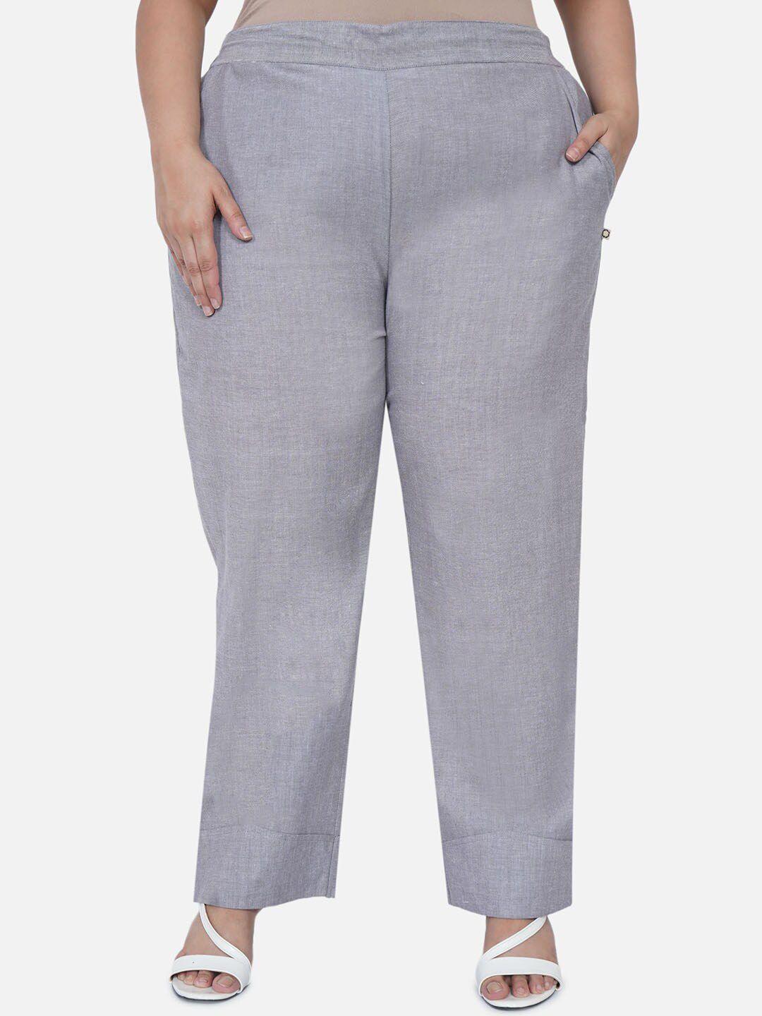 fabnest curve women grey relaxed trousers