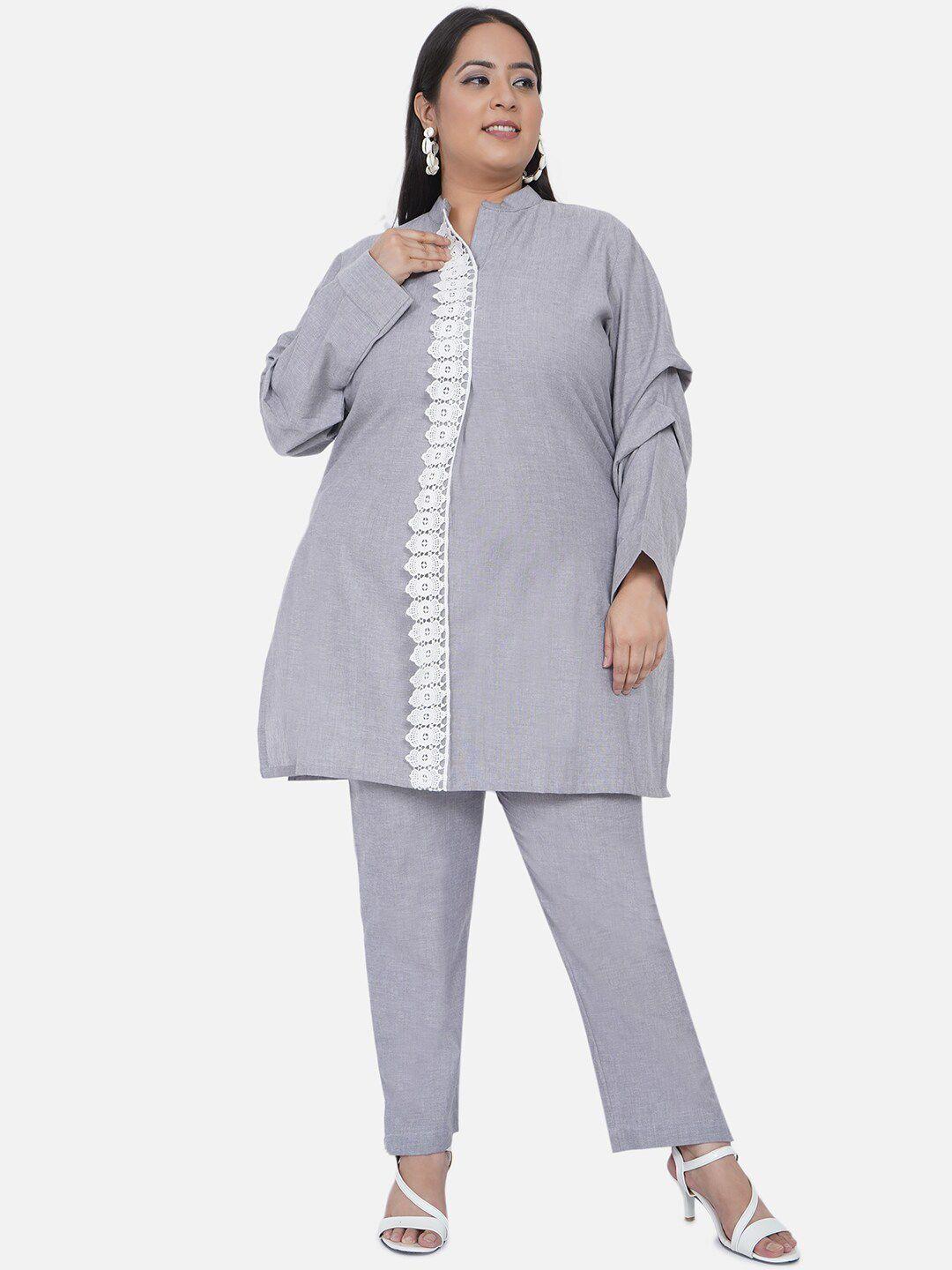fabnest curve women multicoloured pure cotton kurta with trousers