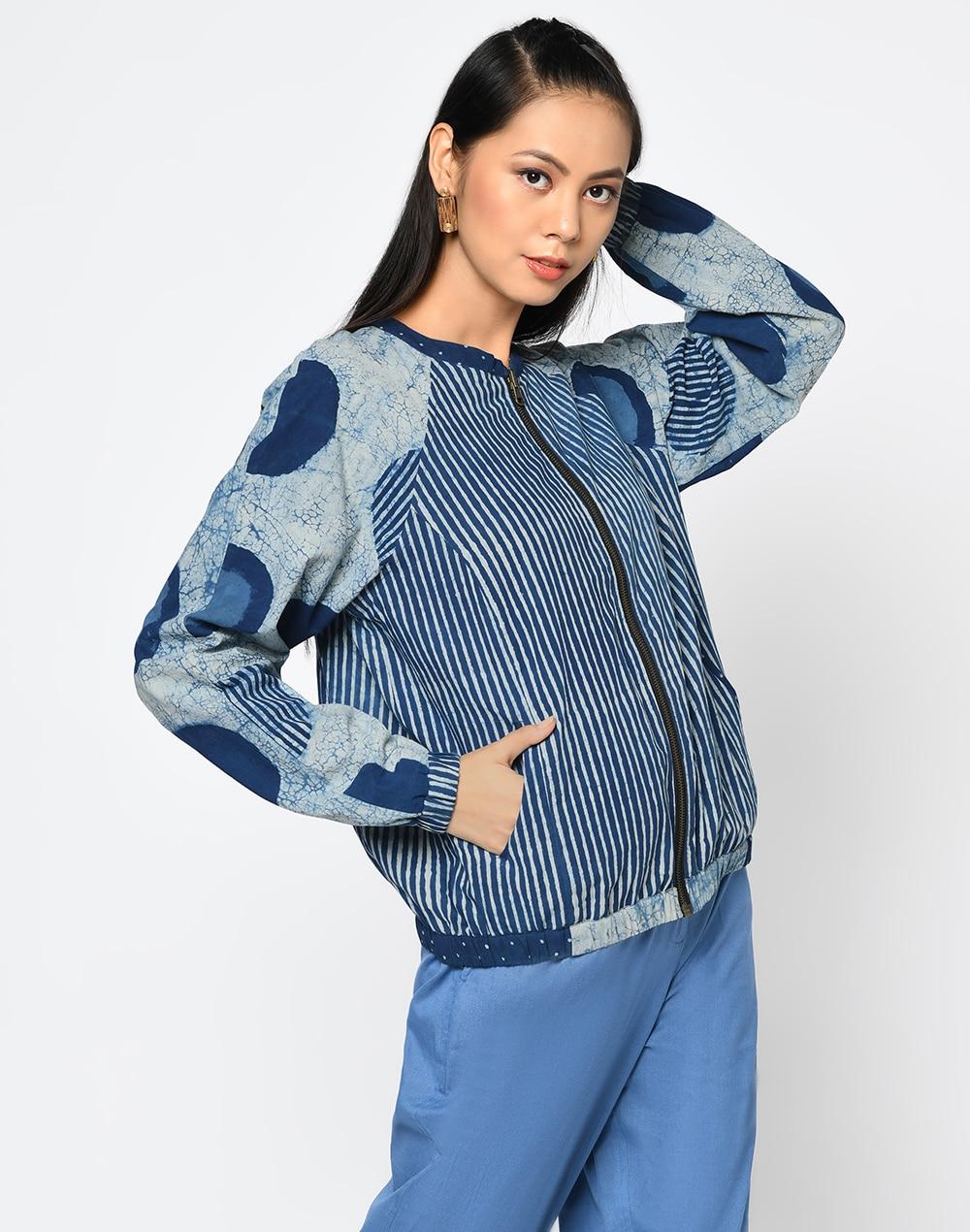 fabnu cotton dabu printed jacket