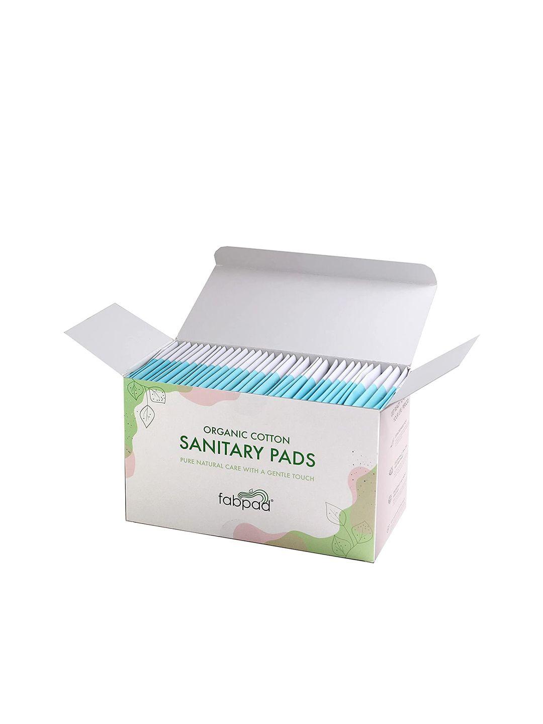 fabpad set of 36 organic cotton ultra thin light flow sanitary pads with disposable cover