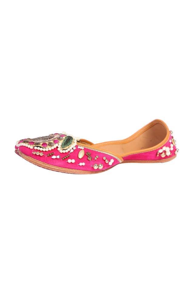 fabric buckle womens casual flats