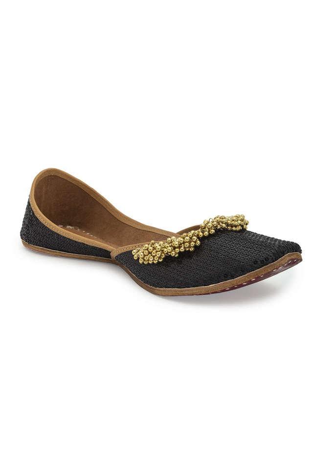 fabric buckle womens casual flats