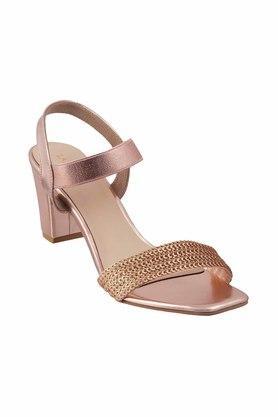 fabric slip on womens casual open toes sandals - zinc