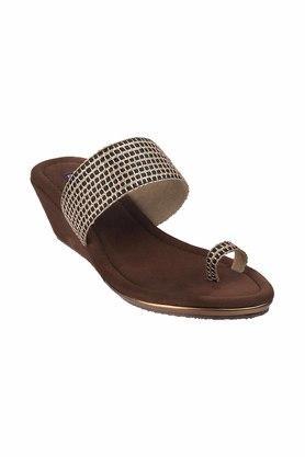 fabric slip on womens casual wedges sandals - antique