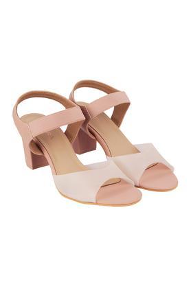 fabric slipon women's casual sandals - peach
