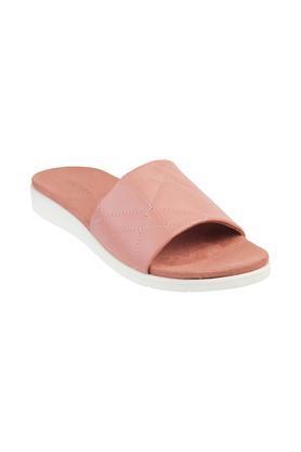fabric slipon womens casual sandals - coral
