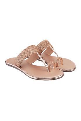 fabric slipon womens casual sandals - zinc