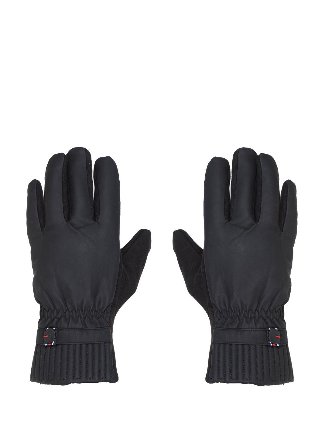 fabseasons black solid winter gloves