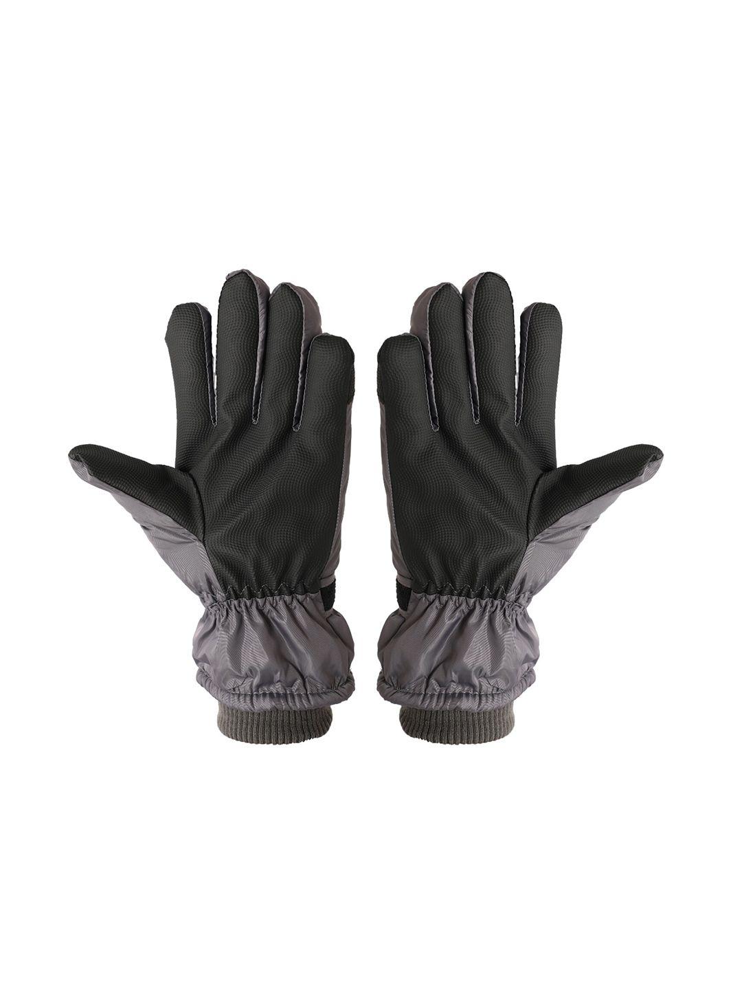 fabseasons grey printed waterproof winter gloves