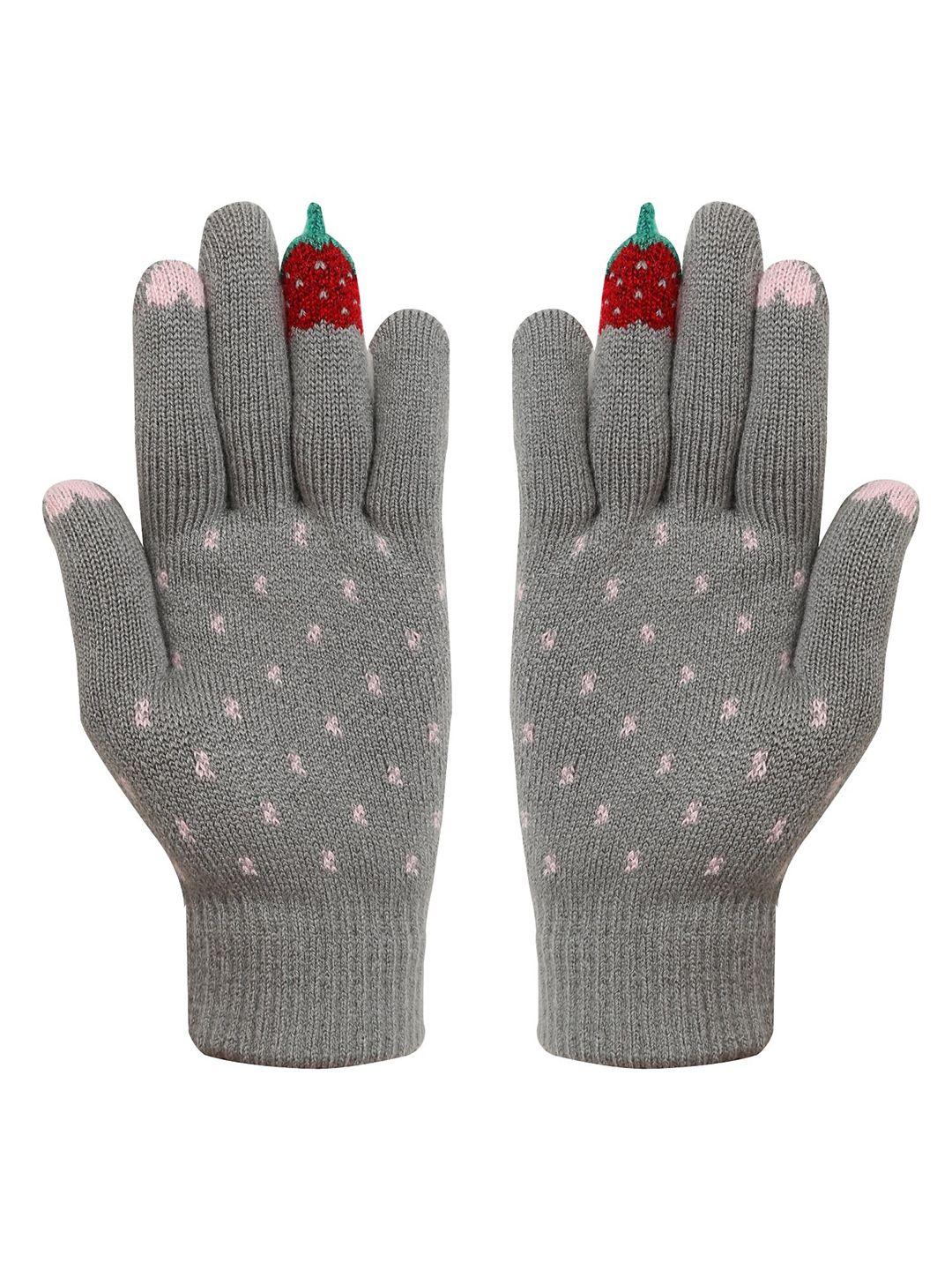 fabseasons kids acrylic woolen winter gloves
