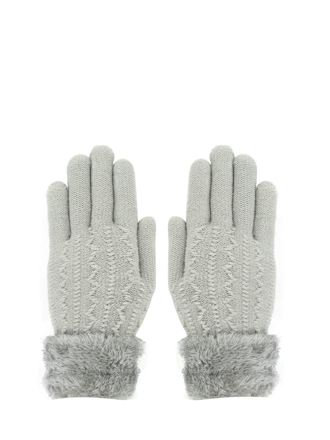 fabseasons kids patterned acrylic winter gloves
