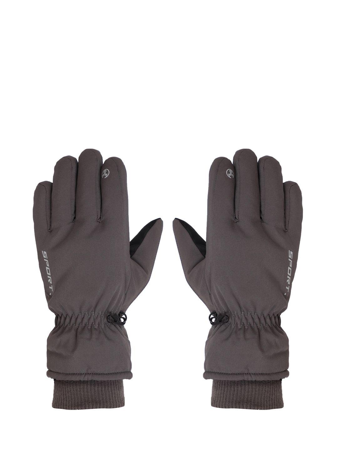 fabseasons unisex charcoal grey waterproof winter gloves