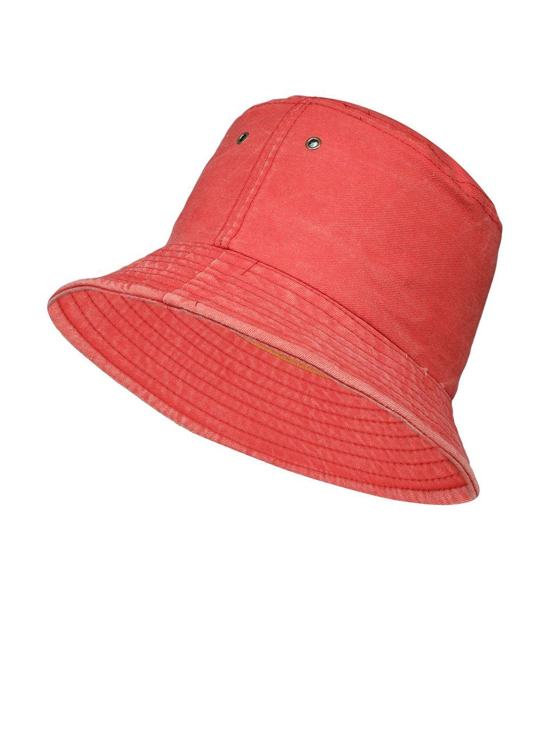 fabseasons unisex orange solid pure cotton sun hat