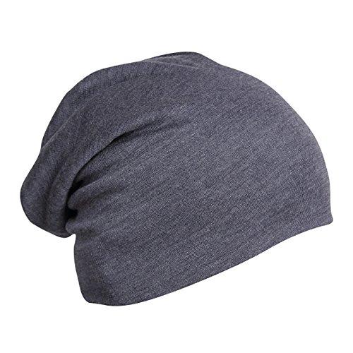 fabseasons blue cotton slouchy beanie and skull cap for summer, winter, autumn & spring season, can be used as a helmet cap too