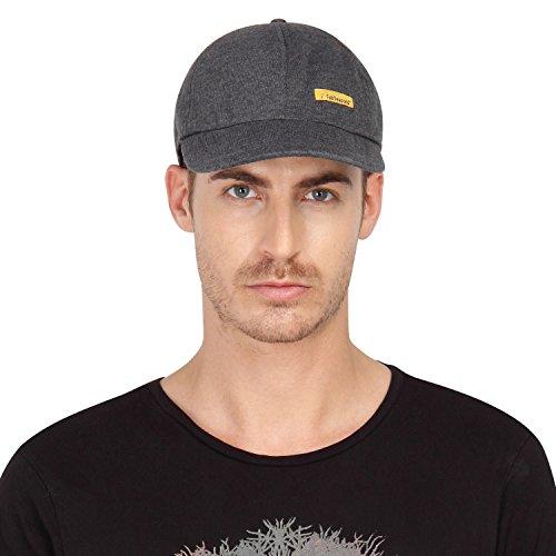 fabseasons cotton unisex adjustable size cap (dark grey)