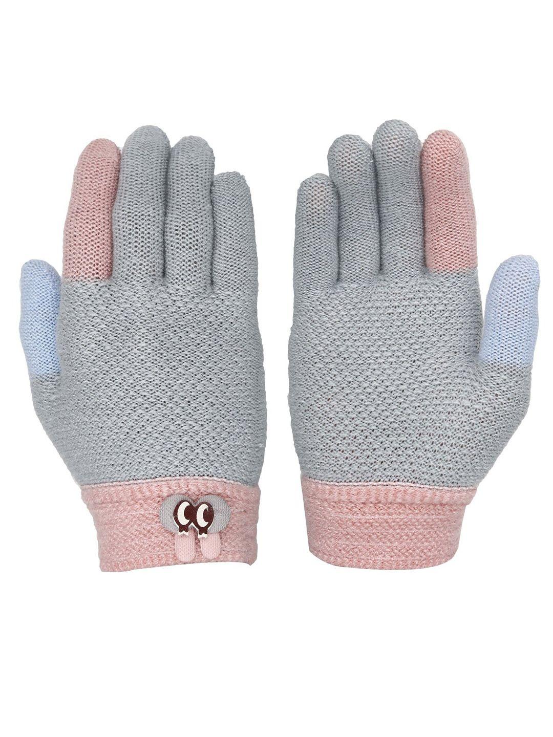 fabseasons kids acrylic woolen winter gloves