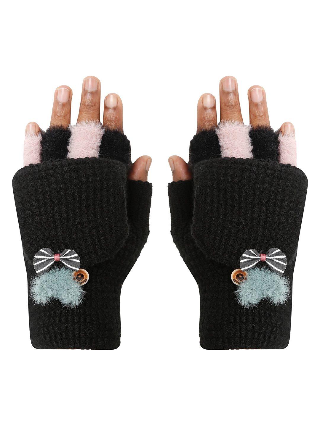 fabseasons kids fingerless winter gloves