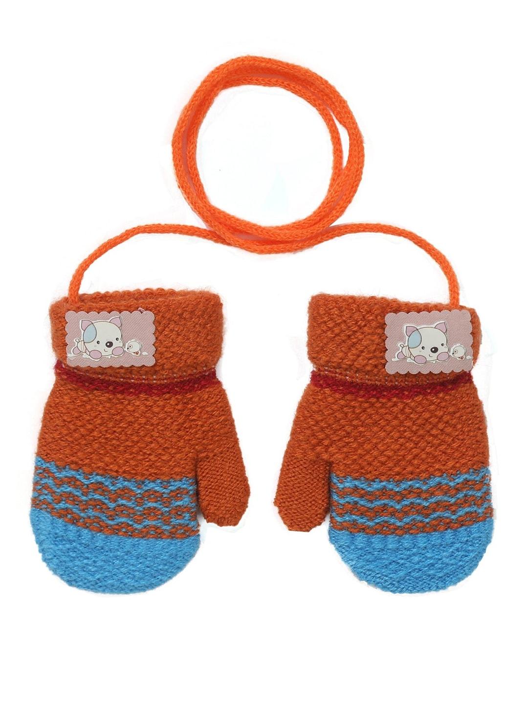 fabseasons kids patterned acrylic woolen winter gloves