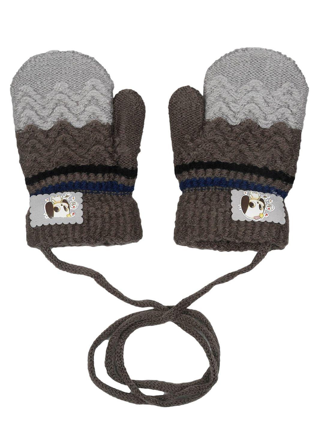 fabseasons kids patterned acrylic woolen winter gloves