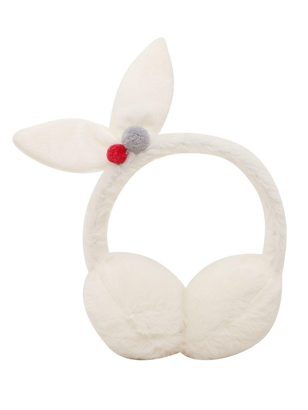 fabseasons kids white winter ear muffs